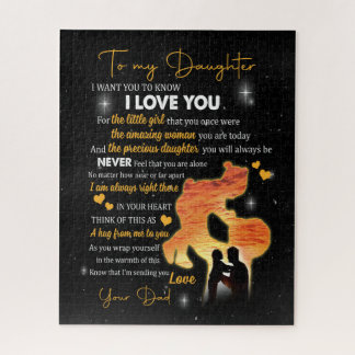 Daughter Gift |Letter To My Daughter Love From Dad Jigsaw Puzzle