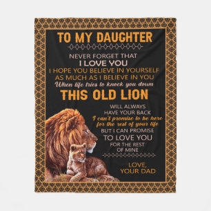 Daughter Gifts Letter To My Daughter From Dad Fleece Blanket