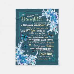 Daughter Gifts   Letter To My Daughter From Dad Fleece Blanket