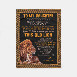 Daughter Gifts Letter To My Daughter From Dad Fleece Blanket