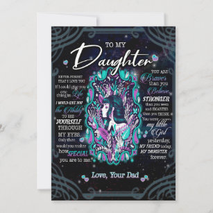 Daughter Gifts   Letter To My Daughter From Dad Holiday Card