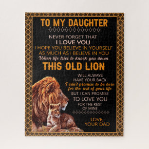 Daughter Gifts   Letter To My Daughter From Dad Jigsaw Puzzle