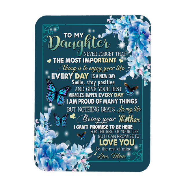 Daughter Gifts | Letter To My Daughter From Dad Magnet (Vertical)