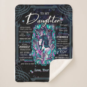 Daughter Gifts Letter To My Daughter From Dad Sherpa Blanket