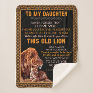 Daughter Gifts Letter To My Daughter From Dad Sherpa Blanket