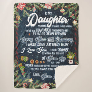 Daughter Gifts   Letter To My Daughter From Dad Sherpa Blanket