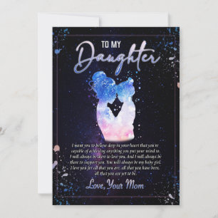 Daughter Gifts   Letter To My Daughter From Mum Holiday Card