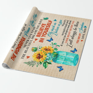 Daughter Gifts Letter To My Daughter From Mum Wrapping Paper