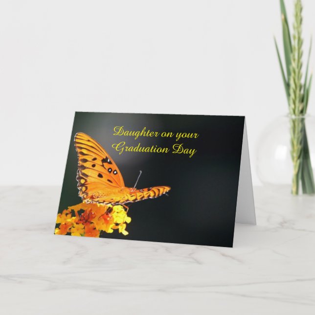 Daughter Graduation Butterfly Card (Front)