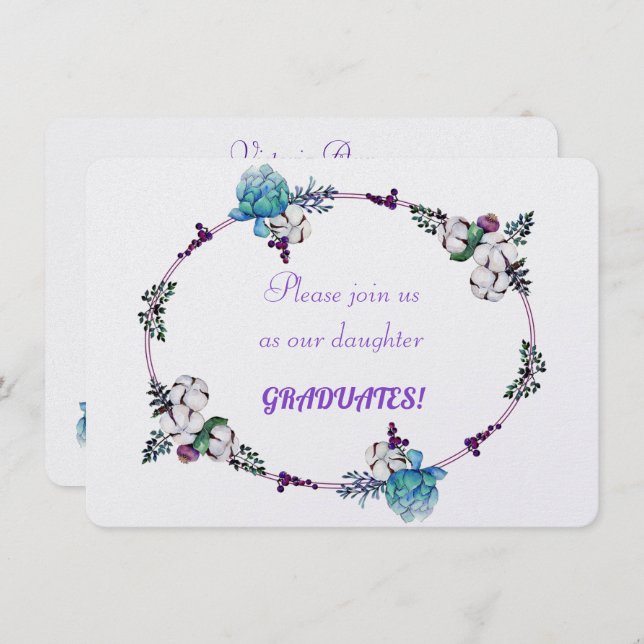 Daughter Graduation Invitations (Front/Back)