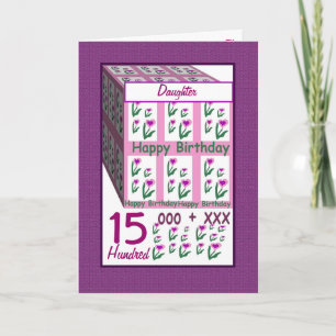 DAUGHTER - Happy 15th Birthday Card
