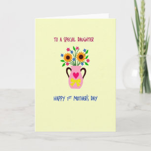 Daughter Happy First Mothers Day Card