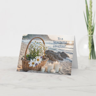 Daughter Happy Mothers Day Coastal Beach Card