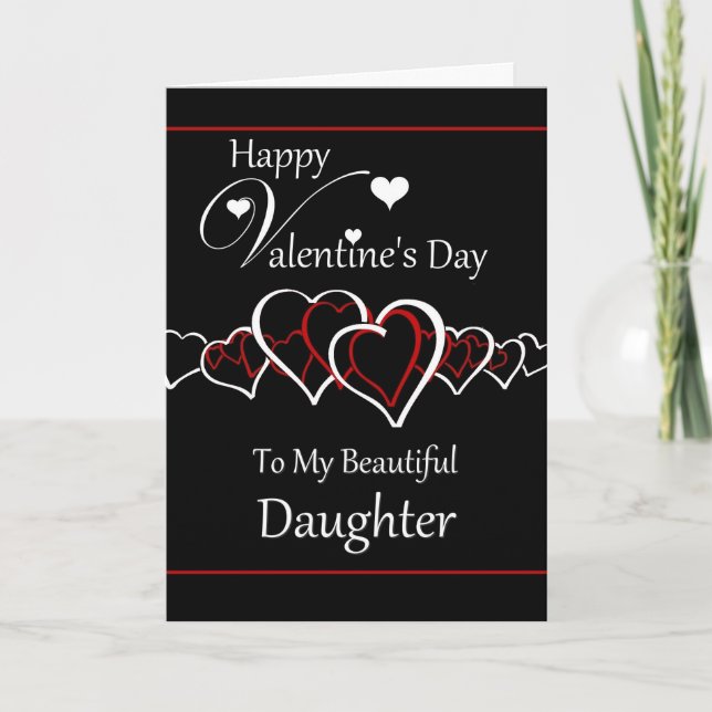 Daughter - Happy Valentine's Day Holiday Card (Front)