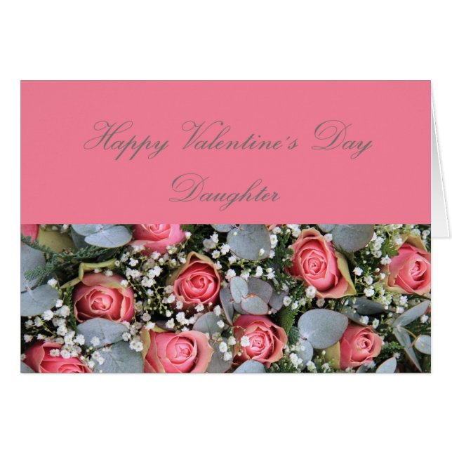 Daughter Happy Valentine's Day Roses (Front Horizontal)