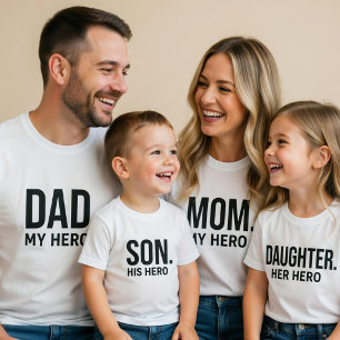 Daughter Her Hero Shirt Matching Dad and Daughter 