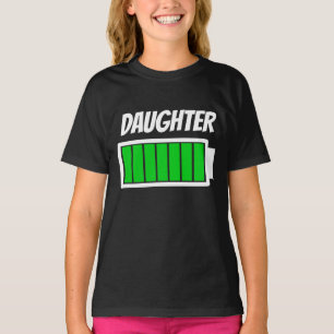 Daughter High Battery Power Energy Humour T-Shirt
