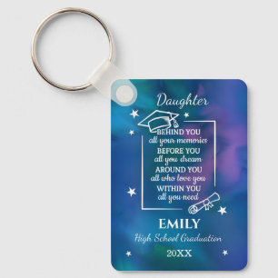Daughter High School Graduation Name Year  Key Ring