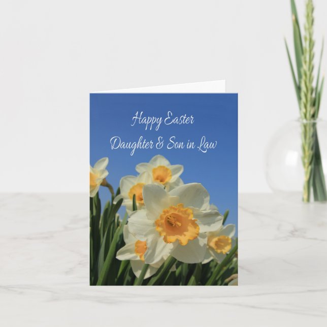 Daughter & Husband   Happy Easter Holiday Card (Front)