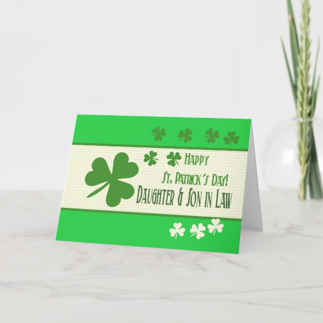 Daughter & Husband Happy St. Patrick's Day Card (Front)