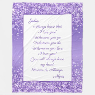 Daughter I Love You Fleece Blanket