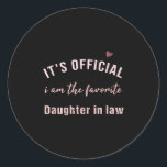 Daughter In Law Birthday Christmas  From Mor Classic Round Sticker<br><div class="desc">Daughter In Law Birthday Christmas  From Mor</div>