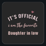 Daughter In Law Birthday Christmas  From Mor Square Sticker<br><div class="desc">Daughter In Law Birthday Christmas  From Mor</div>