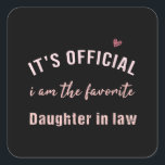 Daughter In Law Birthday Christmas  From Mor Square Sticker<br><div class="desc">Daughter In Law Birthday Christmas  From Mor</div>