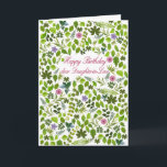 Daughter in Law Birthday Scattered Leaves Card<br><div class="desc">A birthday card for your daughter-in-law. A lovely card to send birthday wishes. Say happy birthday with a card full of scattered leaves and flowers. An unusual card for a lovely lady.</div>