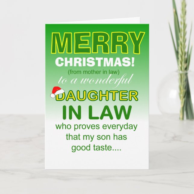 Daughter in law Christmas Card (Front)