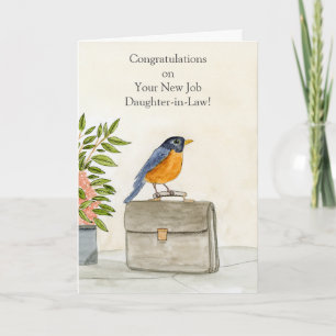 Daughter-in- Law Congratulations New Job Robin Card
