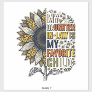 Daughter In Law Favourite Child Sunflower Vintage 