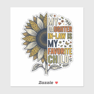 Daughter In Law Favourite Child Sunflower Vintage