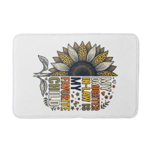 Daughter In Law Favourite Child Sunflower Vintage  Bath Mat