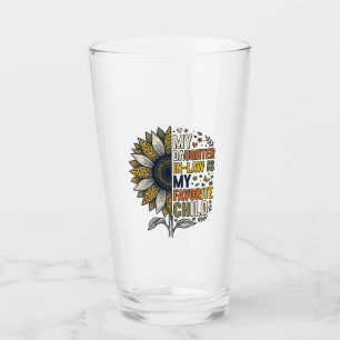 Daughter In Law Favourite Child Sunflower Vintage  Glass