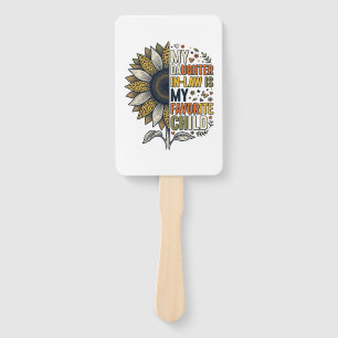 Daughter In Law Favourite Child Sunflower Vintage  Hand Fan