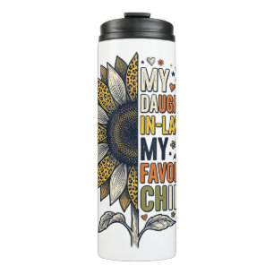 Daughter In Law Favourite Child Sunflower Vintage  Thermal Tumbler