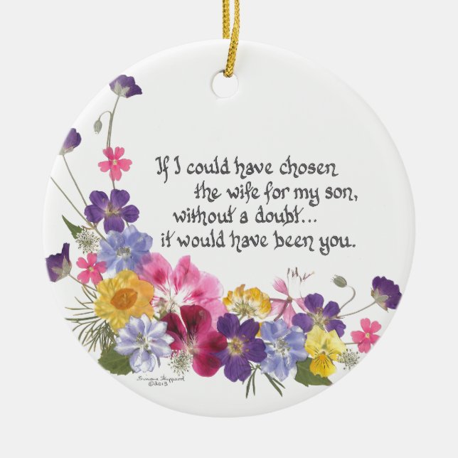 Daughter-in-Law gift Ceramic Tree Decoration (Front)