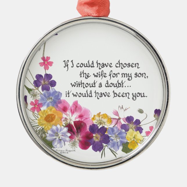 Daughter-in-Law gift Metal Tree Decoration (Front)