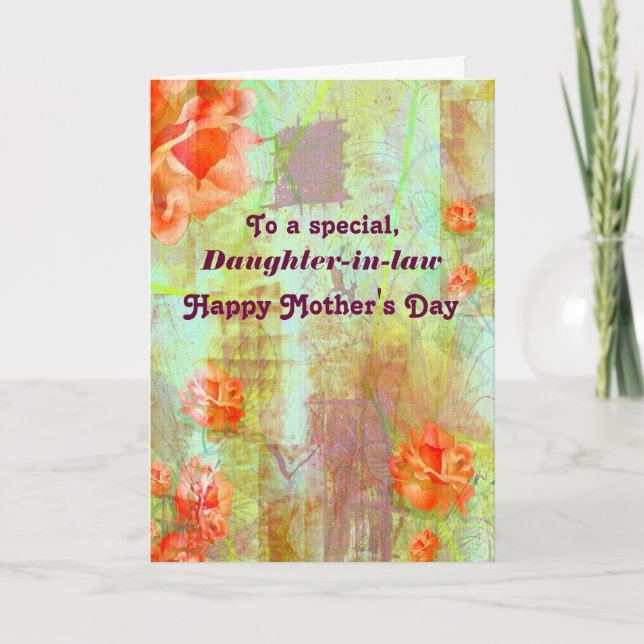 Daughter-in-Law / Happy Mother's Day - Flowers Card (Front)