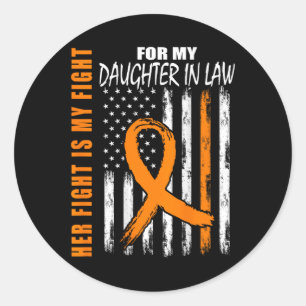 Daughter In Law Multiple Sclerosis Awareness Ms Fl Classic Round Sticker