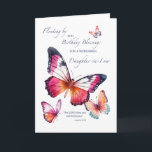 Daughter in Law Religious Birthday Butterflies Card<br><div class="desc">This elegant birthday card for a Daughter-in-Law features delicate watercolor butterflies in warm, feminine tones of coral and lavender. With a heartfelt message of appreciation and a scripture blessing from Numbers 6:24, it’s a beautiful way to express love and gratitude for the special woman she is. Uplifting, faith-centred, and perfectly...</div>