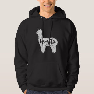 Daughter Llama Cute Alpaca Animal Lover Llama Love Hoodie