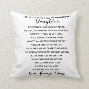 daughter love mom cushion