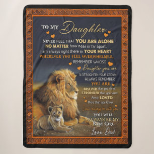 Daughter Lovers To My Daughter Love Dad Sherpa Blanket