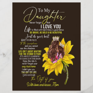 Daughter Lovers To My Daughter Love Mum Custom Letterhead
