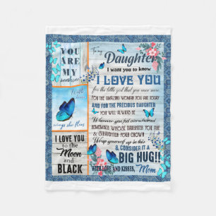 Daughter Lovers   To My Daughter Love Mum Fleece Blanket