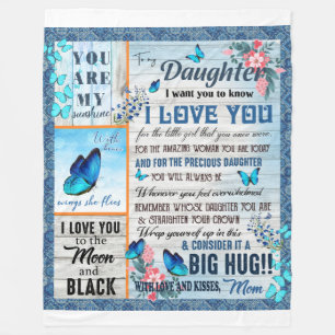 Daughter Lovers   To My Daughter Love Mum Fleece Blanket