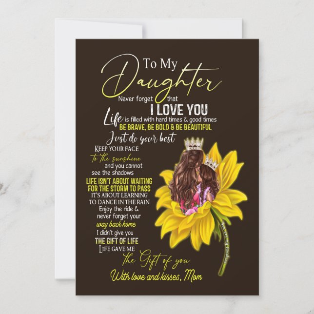 Daughter Lovers | To My Daughter Love Mum Holiday Card (Front)