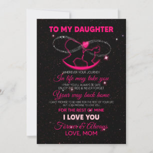 Daughter Lovers To My Daughter Love Mum Holiday Card